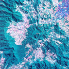 Wollumbin is in the centre of this satelite image